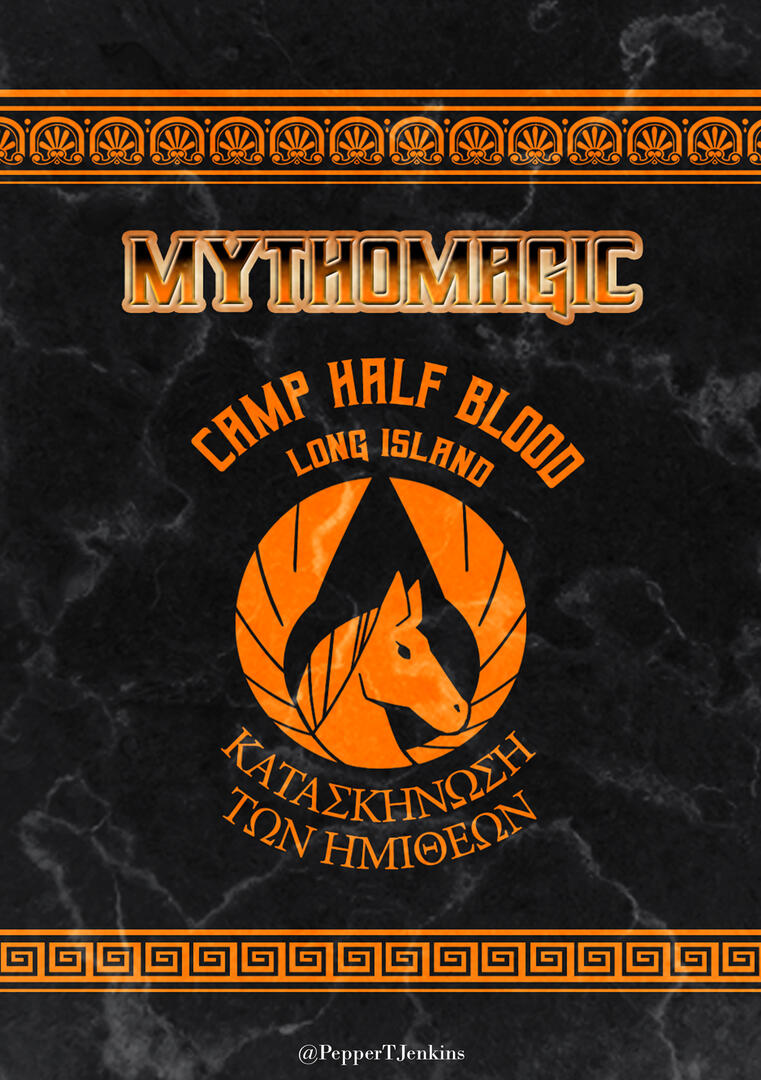 Percy Jackson - back card - half blood