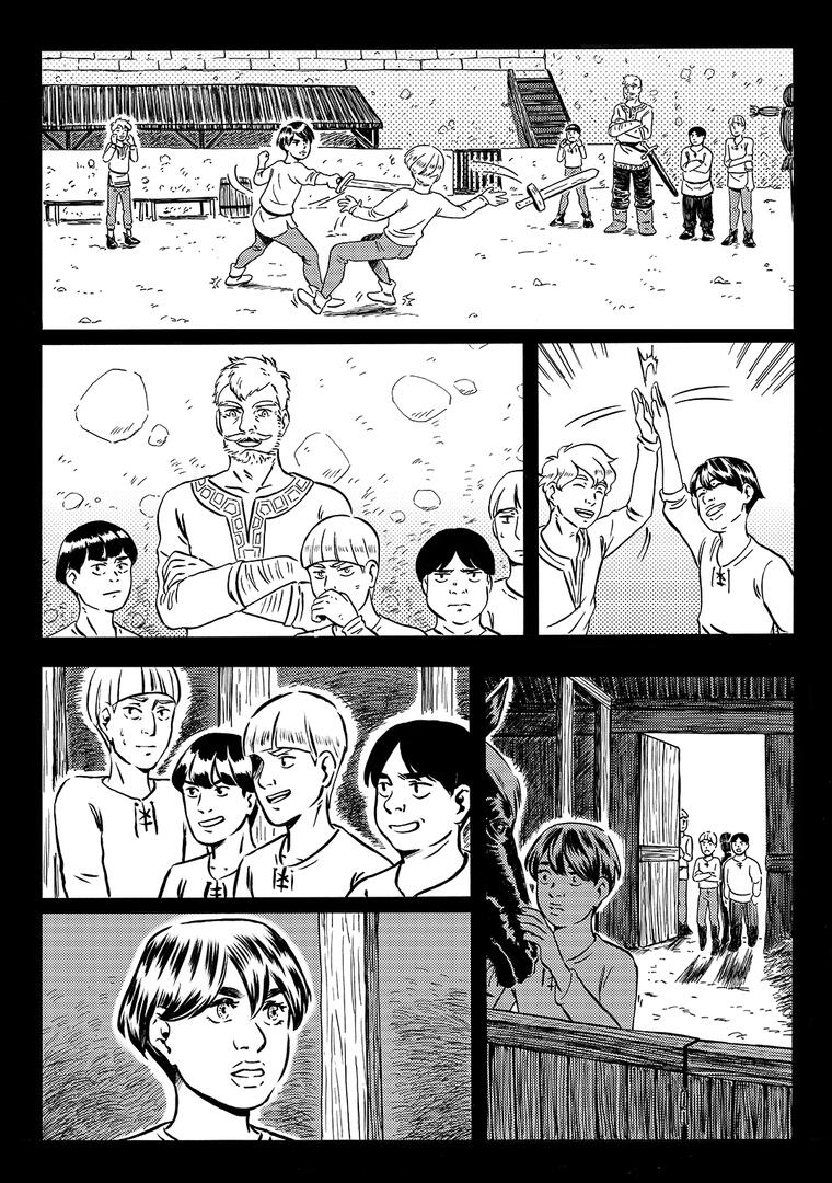The Knight - Traditional Manga Comic - panel The Knight - Traditional Manga Comic - panel