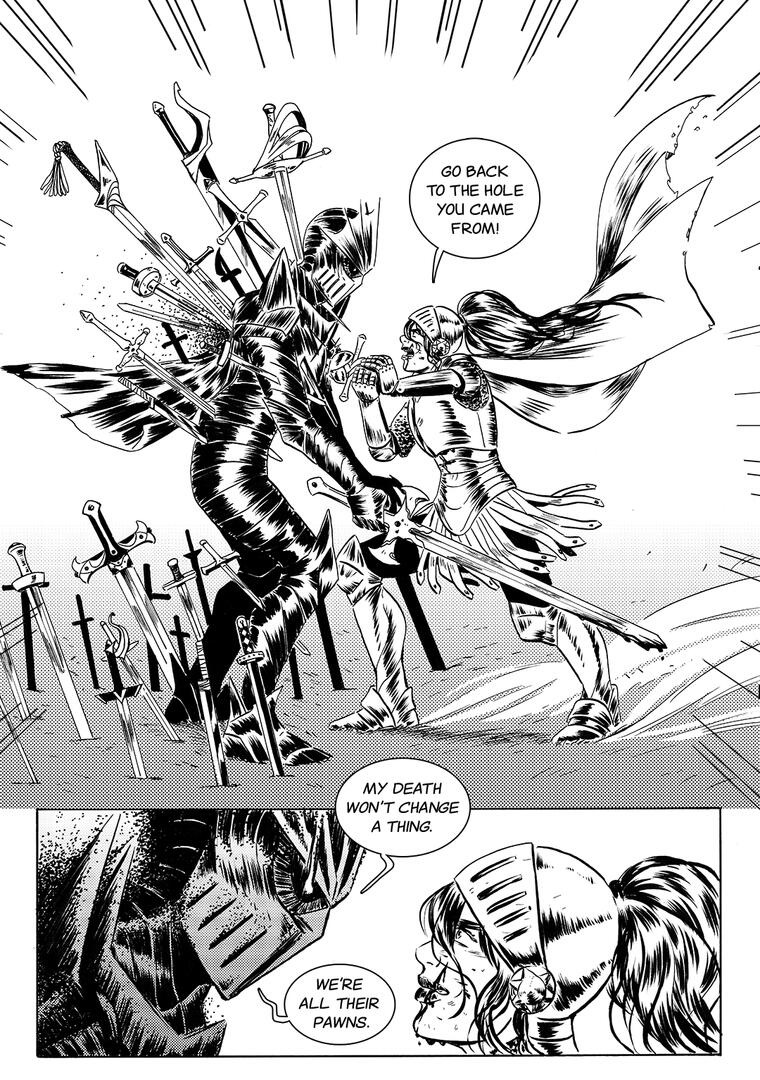 The Knight - Traditional Manga Comic - panel The Knight - Traditional Manga Comic - panel
