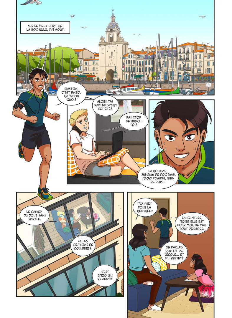 Enzo et la ceinture noire - bande dessinée - page