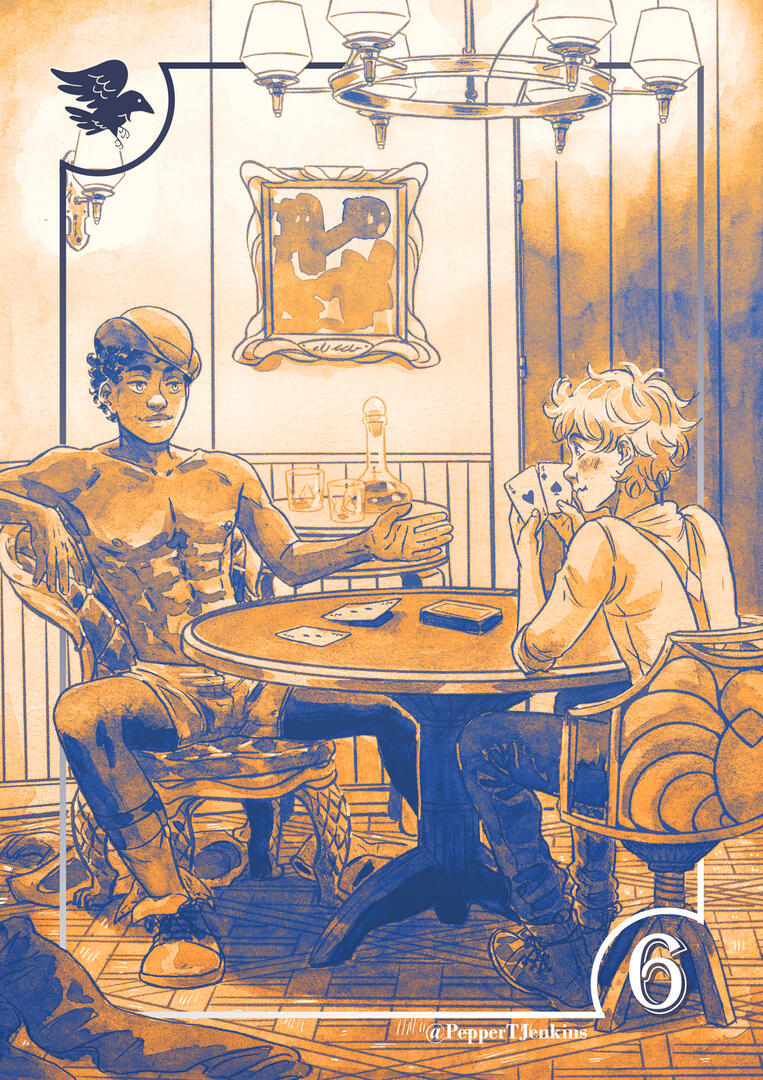 Jasper and Wylan playing strop poker Jasper and Wylan playing strop poker