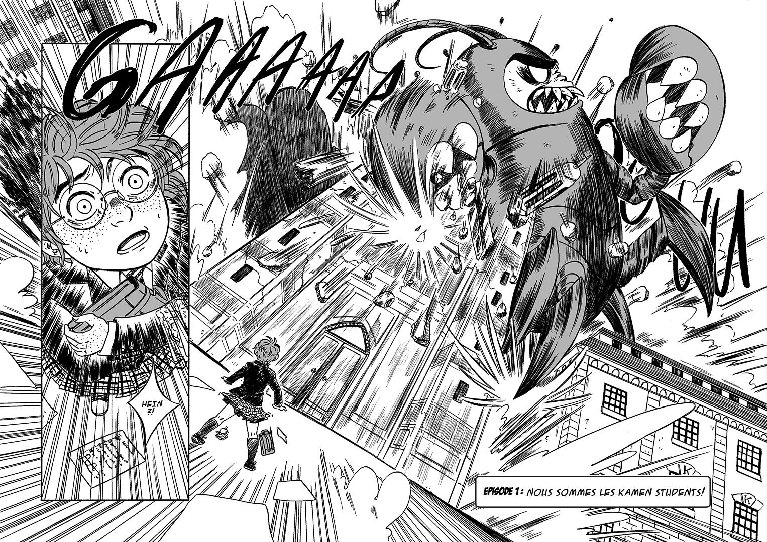 Kamen Students - Manga Panel