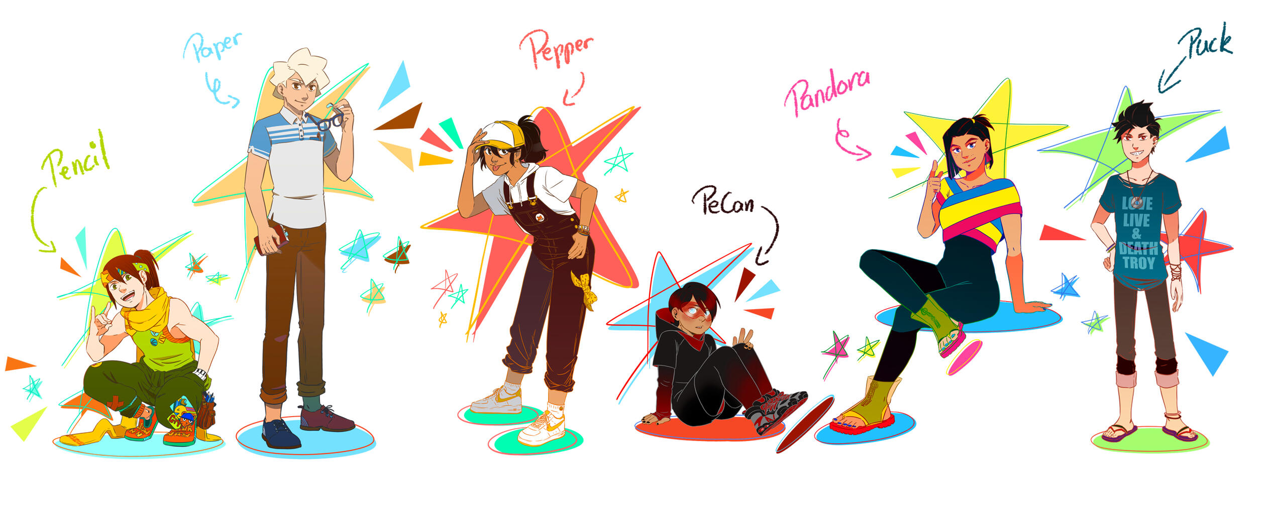 Pencil to paper to pepper - caracters presentation